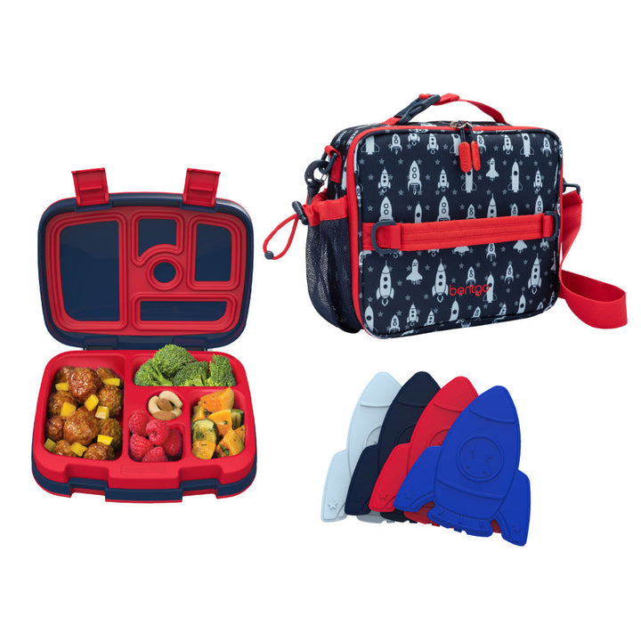 Bentgo Kids Prints Lunch Box, Lunch Bag, & Ice Packs Q1