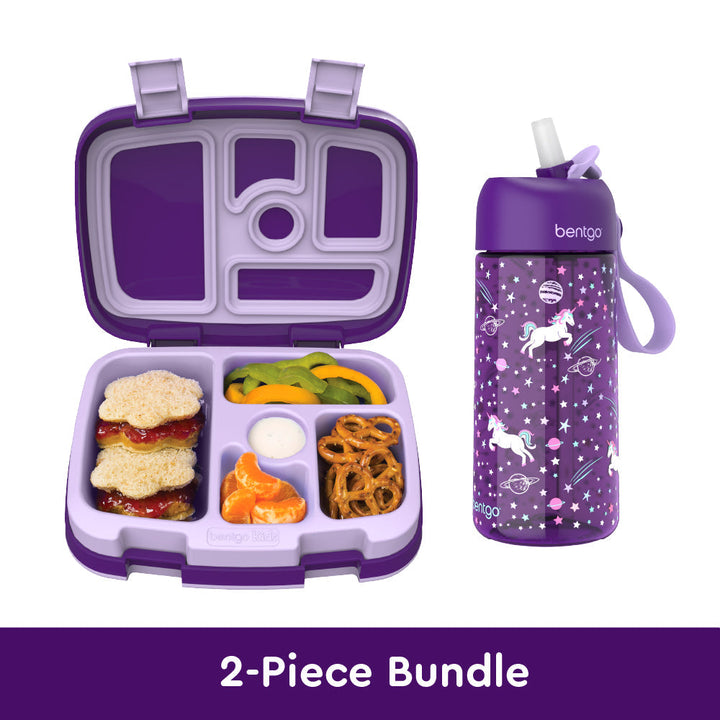 Bentgo Kids Prints Lunch Box & Water Bottle Q6