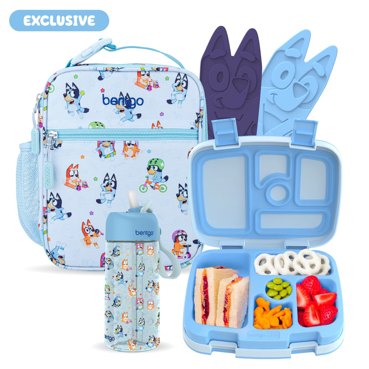 Bentgo + Bluey Kids Prints 5-Piece Lunch Box Set N4
